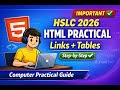 HSLC 2026 Computer Practical Guide | HTML (Links and Tables)
