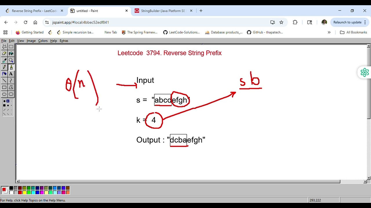 Leetcode 3794  Reverse String Prefix -  Explained In Hindi