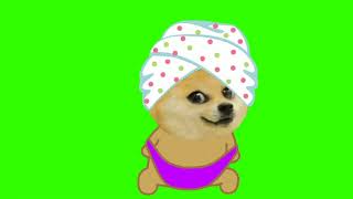 Funny Doge Dance Meme Template Green Screen Motherboard Bois