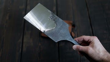 Long 4″ Timber Framing Chisel with Angeled Handle and Beveled Edges