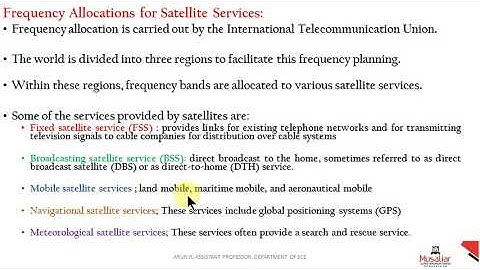 EC404   ADVANCED COMMUNICATION SYSTEMS   MODULE 3   PART 2   FREQ- ALLOCATION   SATELLITE COMMN