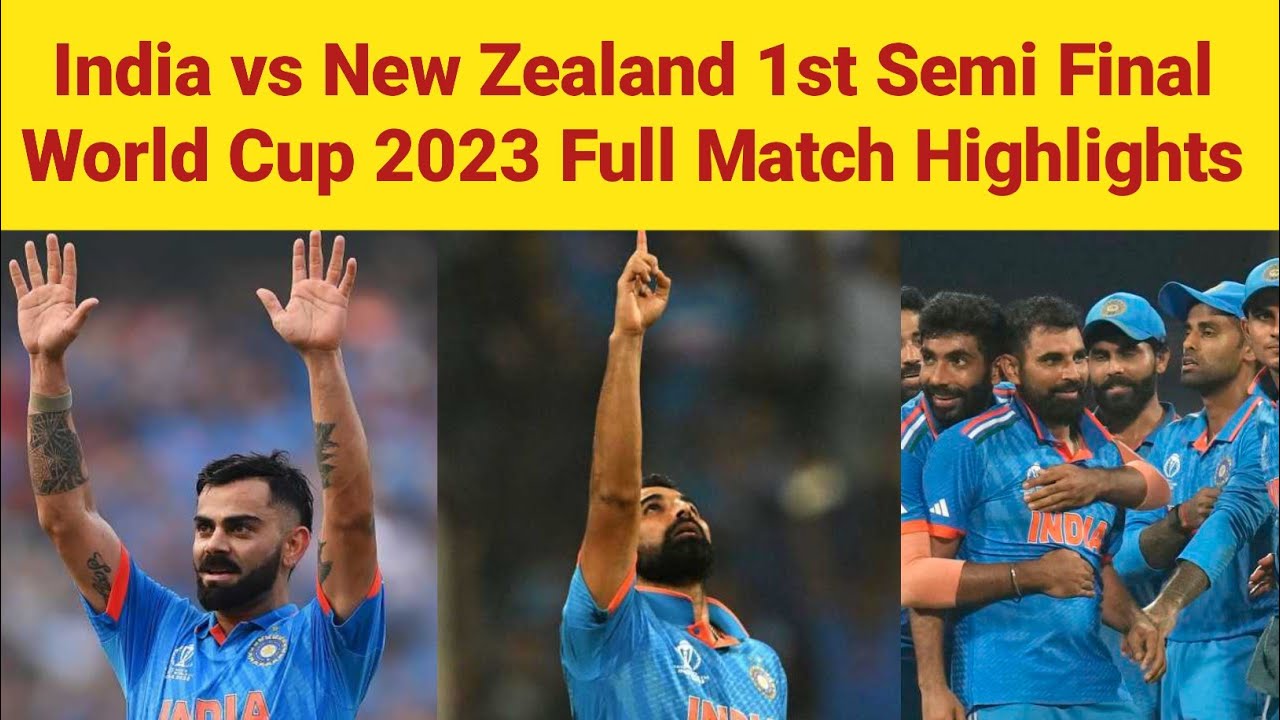 India vs New Zealand 1st Semi Final World Cup 2023 Full Match ...