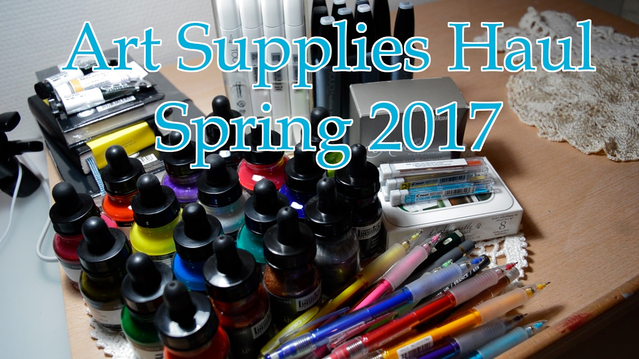 Art supplies Haul Spring 2017 YouTube