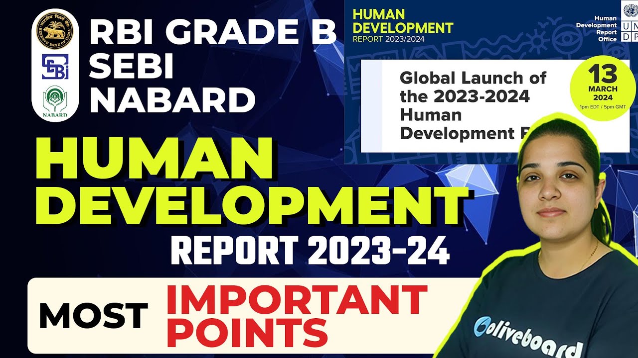 Human Development Report 2023-24 | Most Important Points For RBI,NABARD & SEBI | By Pooja Ma'am