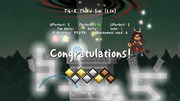 (spoilers for new mechanics) T4-X Third Sun 1.1x Speed Trial pass (+handcam) [ADOFAI Neo Cosmos DLC]