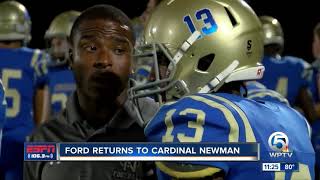 Jacoby Ford back at Cardinal Newman 10/1