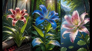 Beautiful lilies from Stable Diffusion #stablediffusion #ai #art #flower #lily