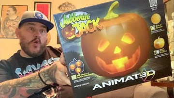 Jabberin Jack Talking Animated Pumpkin with Built in Projector | Unboxing & Demo #halloween2022