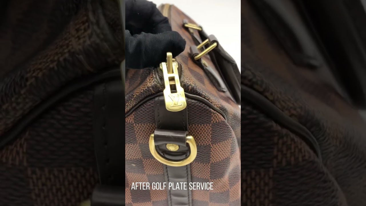 Louis Vuitton Speedy Bandouliere Gold Plate Hardware Service by