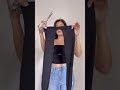 DIY TOP in 5min ✂️ #pantyhosehack #diyfashion #easydiy #croptopdiy #fashion #croptop #fashionhack