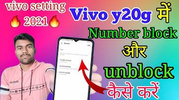 How To Remove Number Blacklist In Vivo Y20g | Vivo Y20g Blacklist |Tech Boy Mukesh
