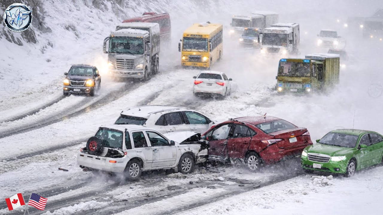 35 Shocking Icy Road Madness Caught on Camera - Extreme Snowstorm ...