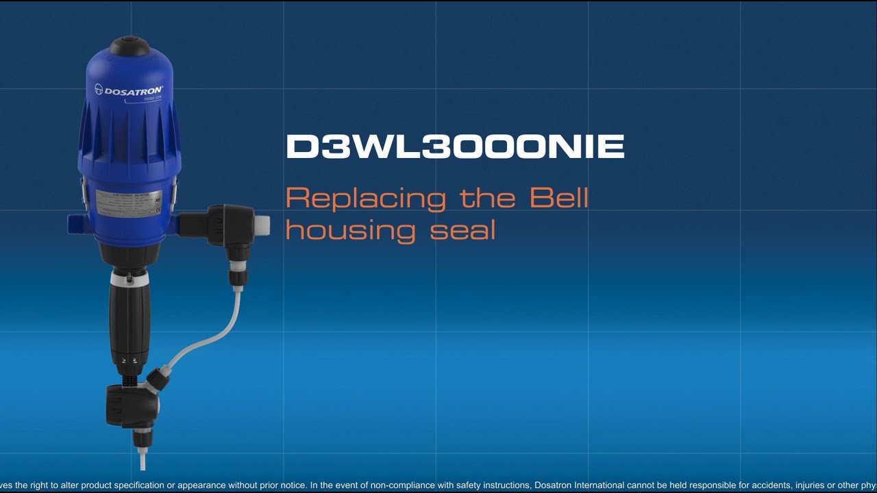 How to replace the bell housing seal of a D3WL3000NIE Chlorine Dosing