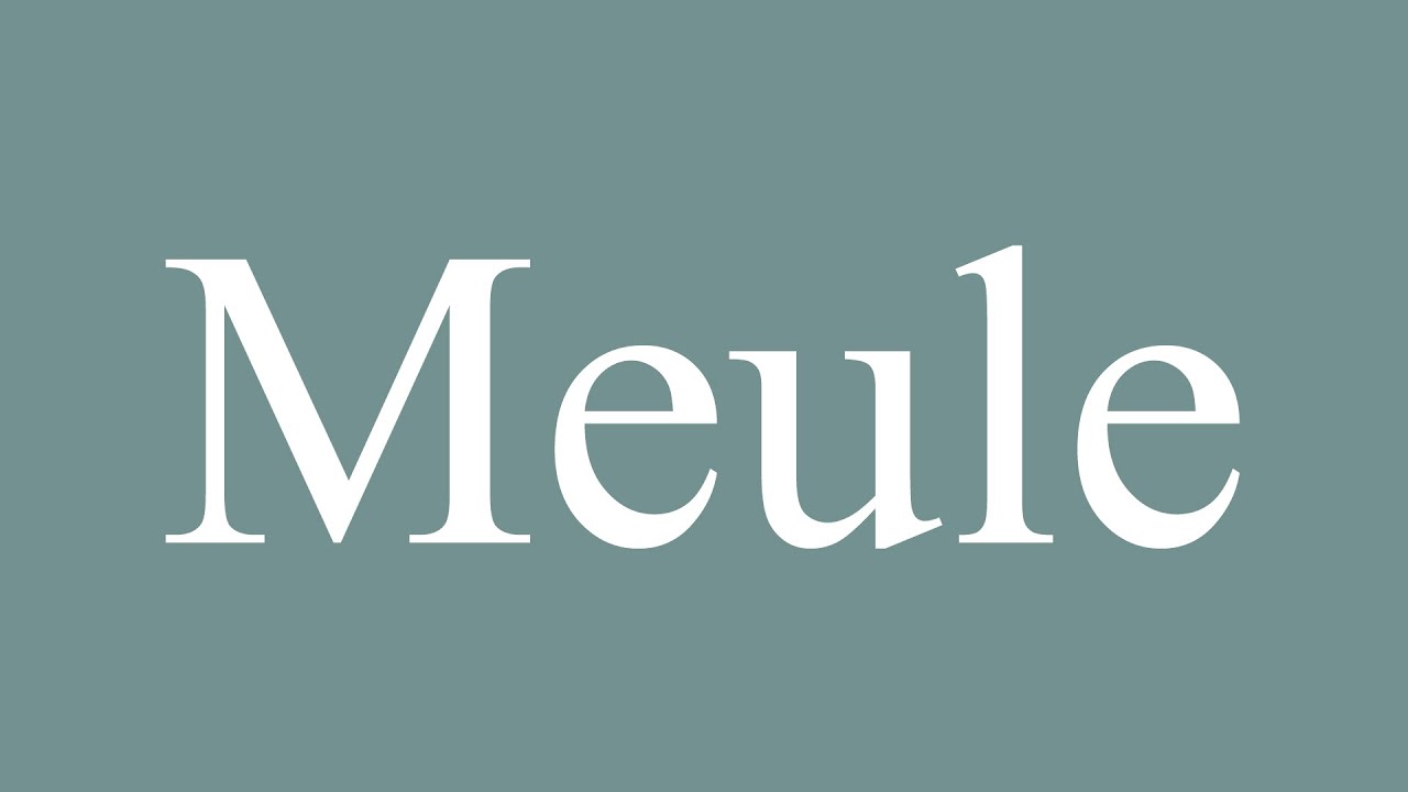 How to Pronounce ''Meule'' (Grinder) Correctly in French YouTube