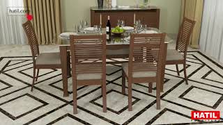 Waffles-138, Cerole-200 And Macaroni-138 Dining Table Set Hatil Bd হতল ডইন টবল সট