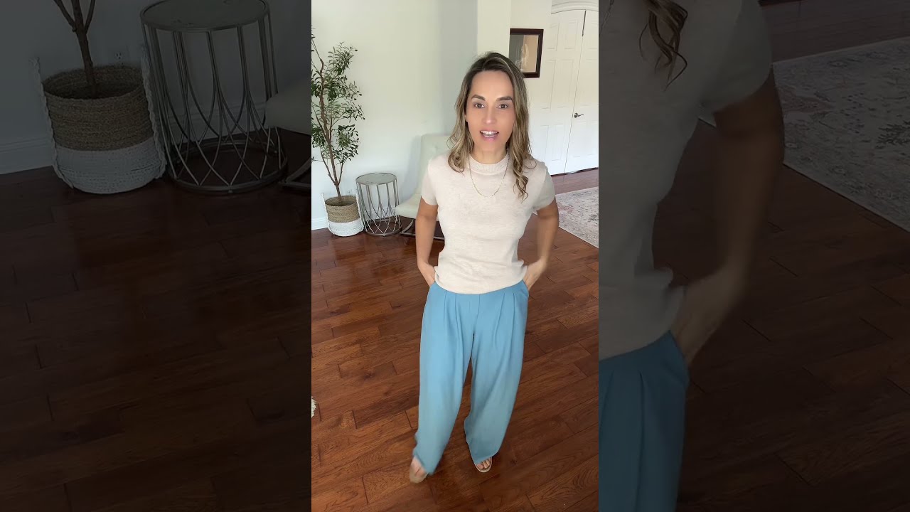 Comfy But Polished Wide Leg Trousers A Simple Knit Top My Kind Of Everyday Chic