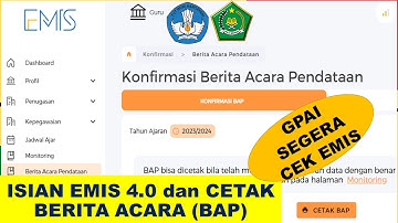 Isian Data EMIS 4.0 untuk Guru PAI dan Cara Cetak Berita Acara Pendataan (BAP)