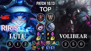 VSG Riris Lulu vs Volibear Top - KR Patch 10.13