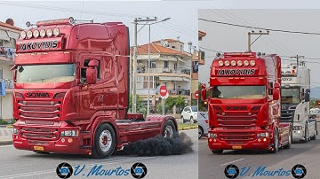 SCANIA V8 IAKOVIDIS |-| STRAIGHT PIPE SOUND & SMOKE