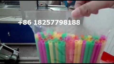 8mm drinking straw group counting packing machine with hanging hole pouch