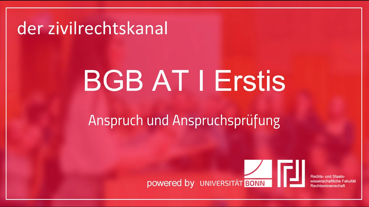 BGB AT 02 - Der Anspruch (Schema)