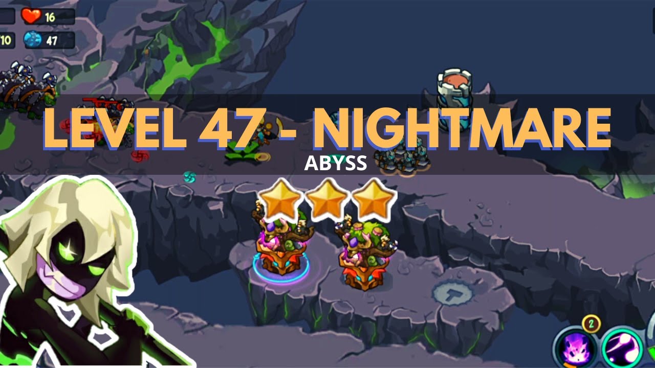 King of Defense: Level 47 NIGHTMARE / ABYSS / with basic heroes