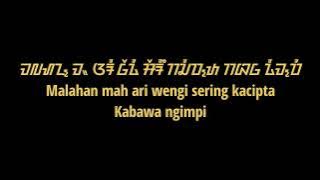 Lirik Lagu Aksara Sunda||PAANGGANG (Darso) - Cover By FRISKA