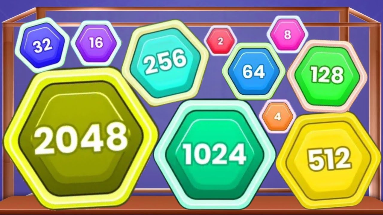 Merge Cube 2048 3D - ASMR Gameplay | Colorful Jelly Balls Number Puzzle | Suika 2048 Math Game