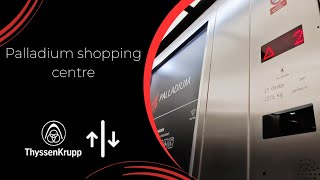 Very cool express 2007 ThyssenKrupp Evolution MRL lifts - Palladium shopping centre, Prague, CZ