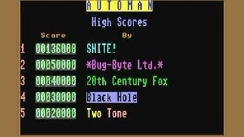 Commodore 64: Automan game ending by Bug Byte