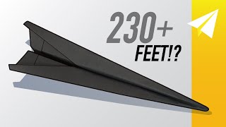 New WORLD RECORD Paper Airplane!? Flies Over 200 Feet — Black Knight, Designed by Jayson Merrill