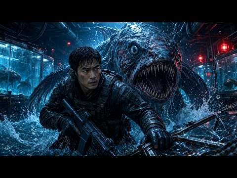 2026 Monster Movie: Mutant fish. Father enters secret lab alone to save son.