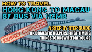 HOW TO GO TO MACAU FROM HONG KONG BY BUS VIA HONG KONG ZHUHAI MACAU BRIDGE | FROM SUNNY BAY STATION