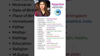 🎬 Sayyeshaa (South Actress) Biography: #shorts #short #youtube #ytshorts #biography #kollywood #yt 🎬 Sayyeshaa (South Actress) Biography: #shorts #short #youtube #ytshorts #biography #kollywood #yt