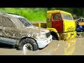 RC Cars MUD and Splashes — KAMAZ, Ford Bronco Axial SCX10, Toyota Land Cruiser Axial SCX10