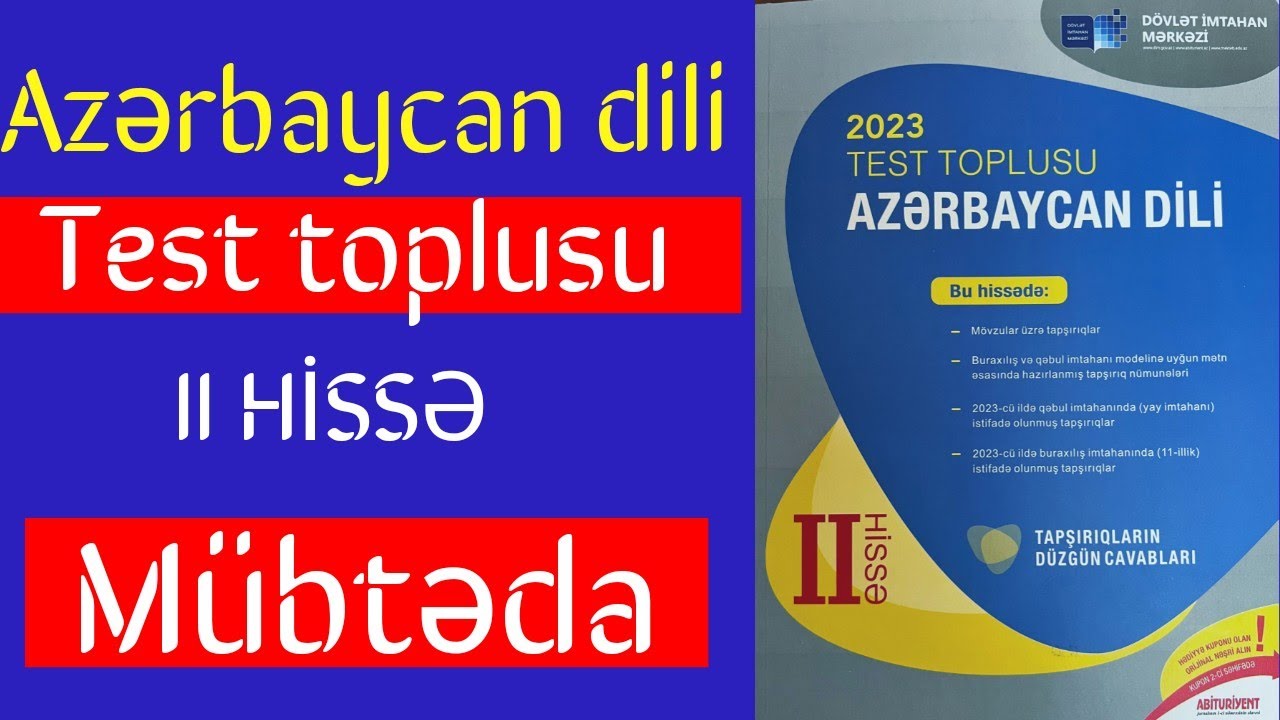 Mübtəda və onun ifadə vasitələri.Azərbaycan dili test toplusu 2023 2-ci hissə