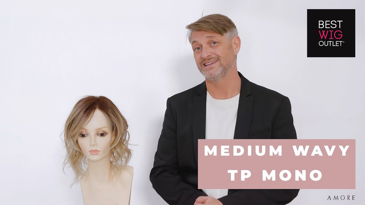 Medium Wavy TP Mono | Lace Front & Monofilament Synthetic Hair Topper by Amore (AM774/AM774R)