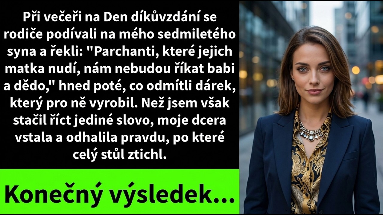 Uprostřed naší sváteční večeře vzal můj otec do ruky přáníčko, které můj sedmiletý syn celé dny vyráběl z třpytek a lepidla, nechal ho spadnout na zem a před celou rodinou mu řekl: „Děti, které...