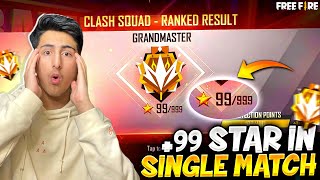 Gold To Grandmaster In Cs Rank +99 Star In Single Match - Garena Free Fire