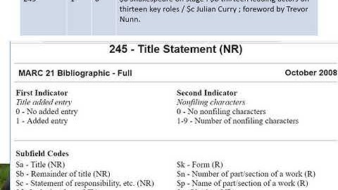 Creating a MARC Record (Fall 2017): Part 2