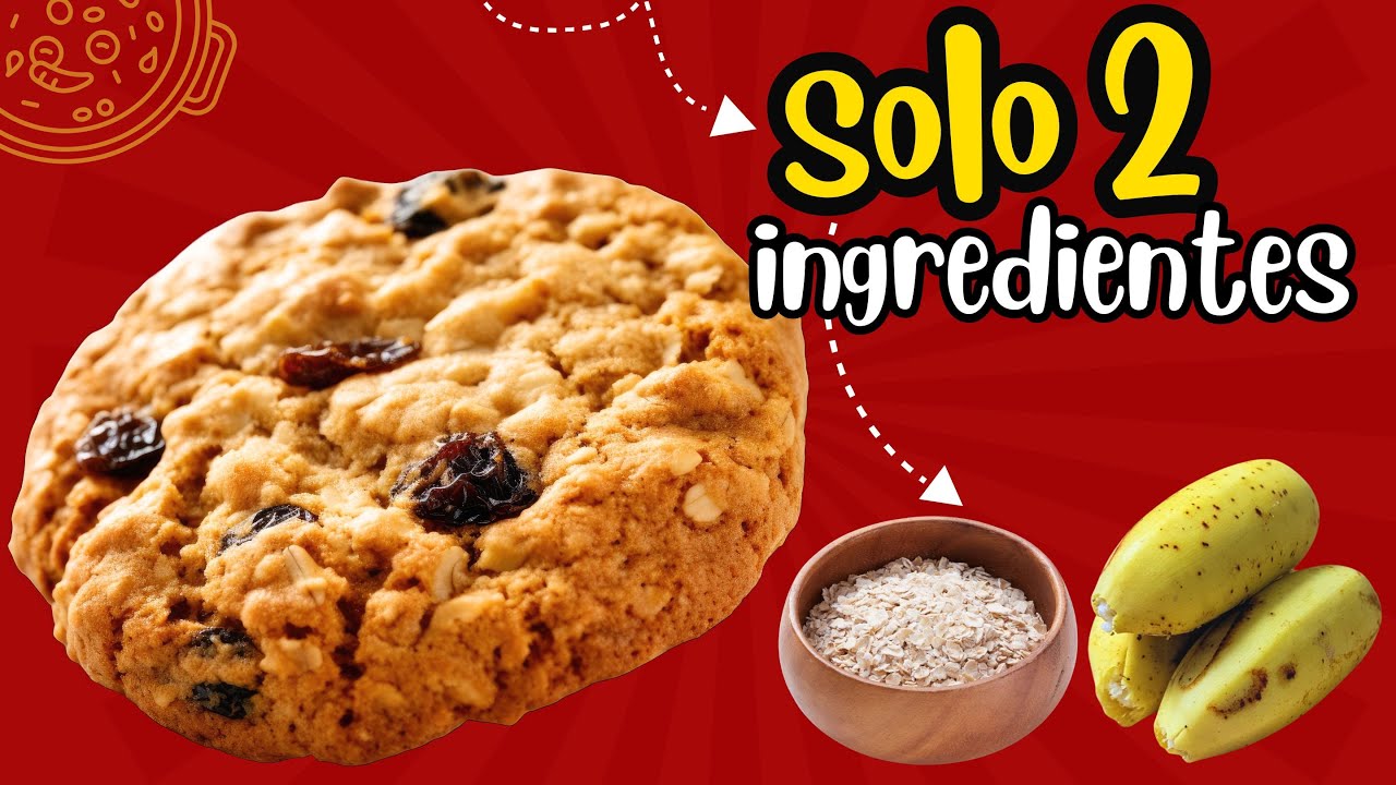 Solo AVENA y BANANA: Galletas SIN harina, sin huevo y sin azúcar 🍌
