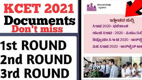 KCET Counselling Process 2021 | Documentsquired For KCET Document Verification |SQ Quota