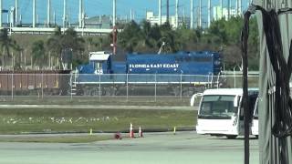 FEC 435 shoving cars in Fort Lauderdale, FL