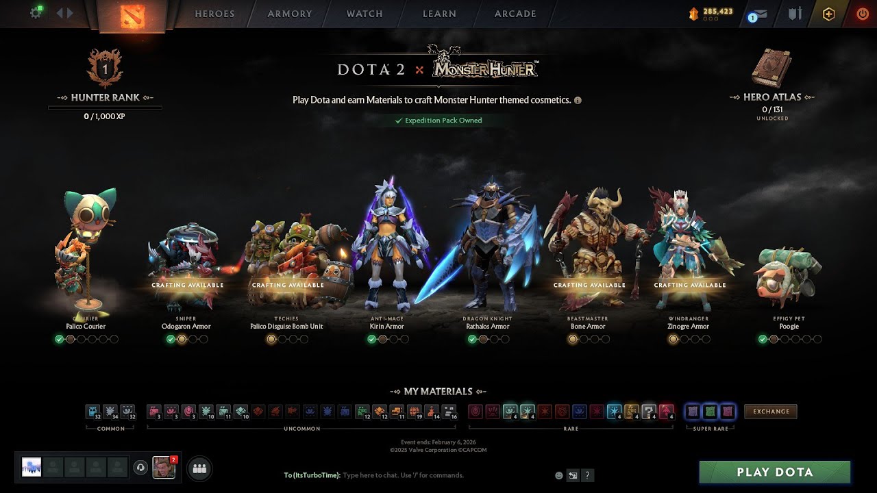 Событие-кроссовер DoTA 2 x MONSTER HUNTER — не совершайте эту ошибку с набором «Экспедиция»