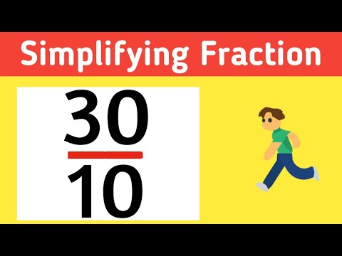 How to simplify the fraction 30/10 - YouTube
