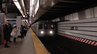 R68 #2874/#2908 (B) via 2 Av Line arriving at Lexington Avenue - 63 Street