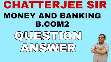 #3BRABU Money And Banking B. Com 2 Question Answer Hindi Eng