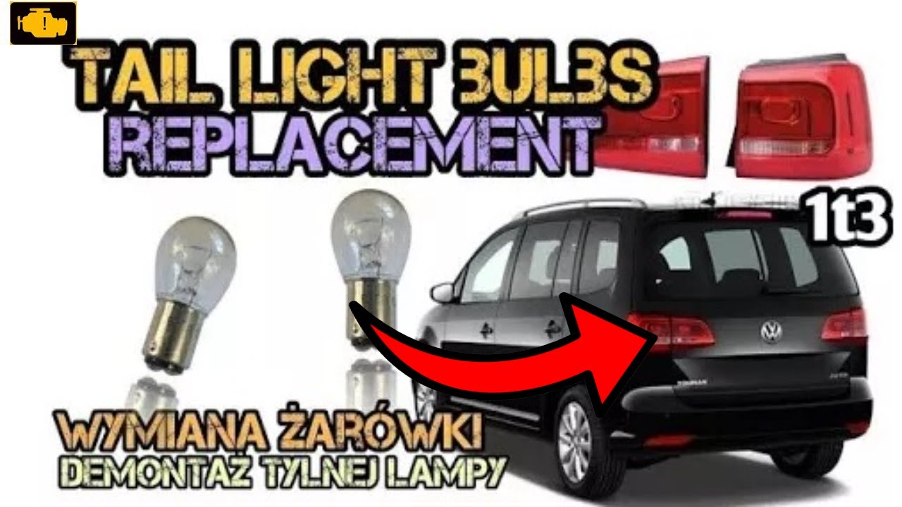 How to replace tail light bulbs on VW Touran 1115 YouTube