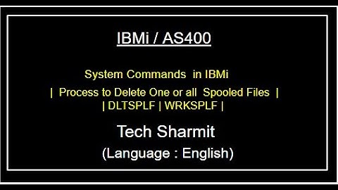 IBMi (AS400)  Delete Spooled files in IBMi | rpgle programming tutorial | as400 for beginner English