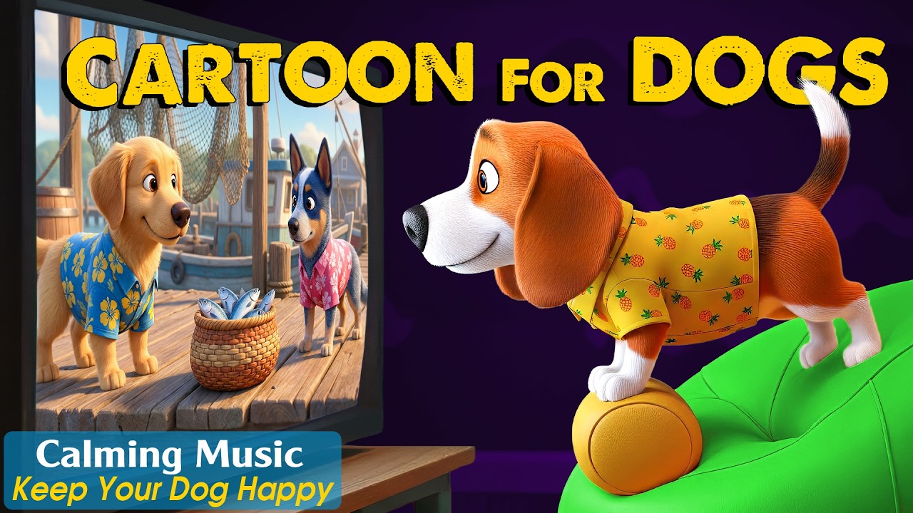Dog Cartoon: Relaxing DOG TV to Keep Your Dog Entertained Home Alone - Anti-Anxiety Music for Dogs